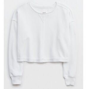 Aerie beach party Cropped Crewneck Pullover Sweater Womens large